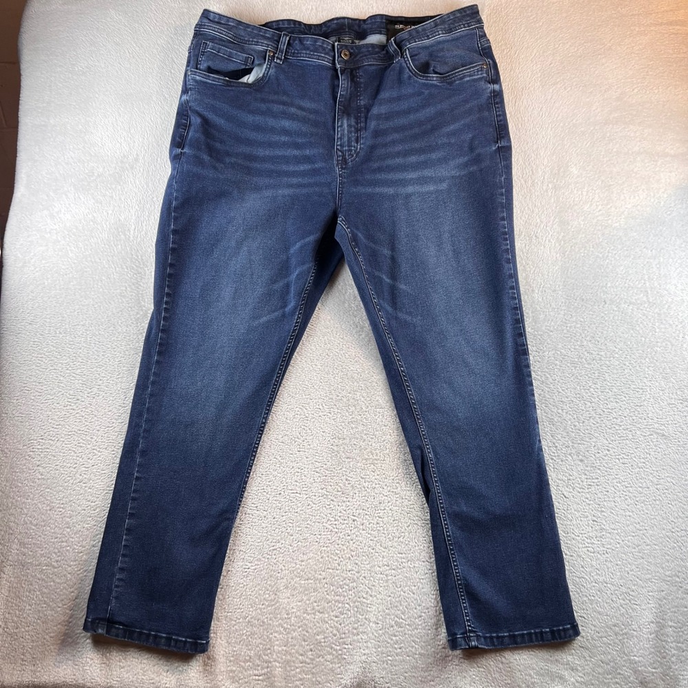 The Perfect Jean NYC Slim Thick Mens 42x30 Dark Wash Blue Stretch Denim Jeans
